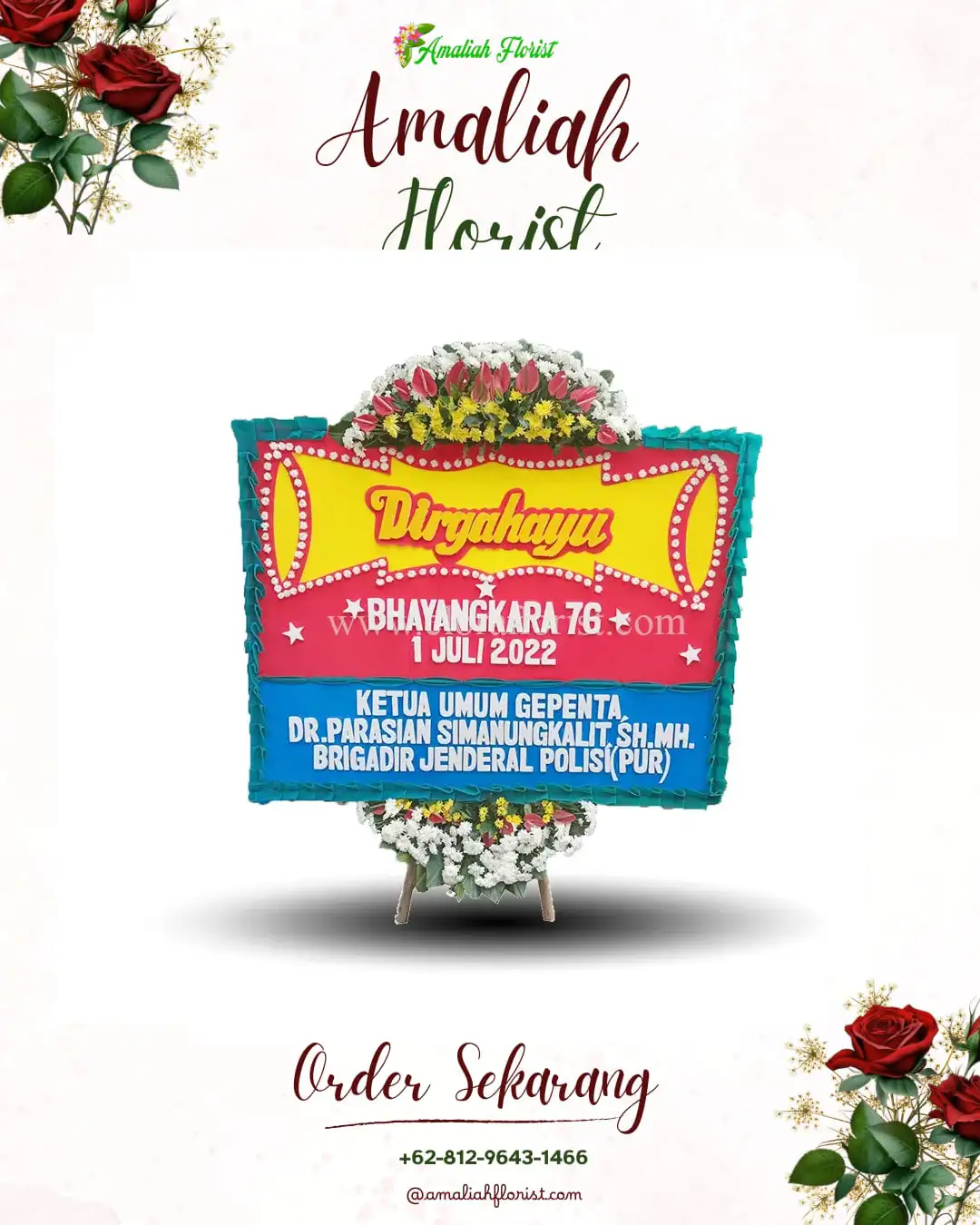 Papan Bunga HUT Ulang Tahun Kesatrian